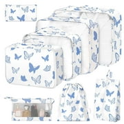 Livhil 8Pcs Packing Cubes for Luggage , Packing Cubes for Travel Luggage Packing Organizers for Suitcase Set (Butterflies)