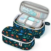 Livhil Pencil Case Large Capacity Pen Pouch for Girls Boys, Handheld Pencil Bag, Pencil Box for Kids Elementary School Supplies, Dinosaurs