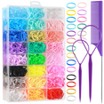thumbnail image 1 of Livhil Elastic Hair Rubber Bands 24 Colors, 1500 pcs Mini Hair Ties with Organizer Box, Colorful Toddler Rubber Bands for Hair, Hair Accessories Set for Girl, Baby, Kids, 1 of 6
