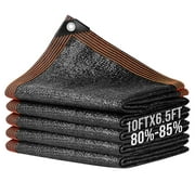 Livhil Garden 80%-85% Shade Cloth, Resistant Sun Shade Net 10x6.5FT Mesh Tarp, Shade Trap Shade Cloth for Plants Patio, Black