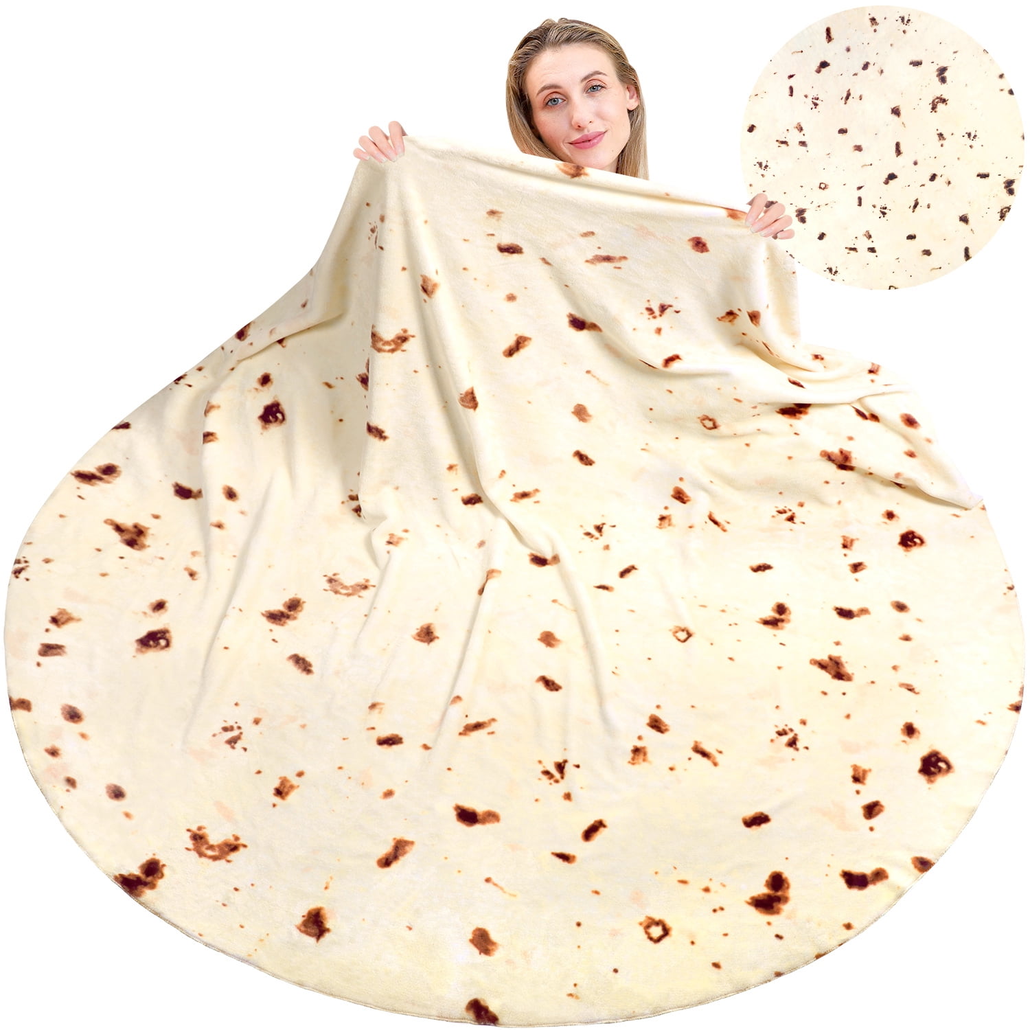 Livhil Giant Tortilla Blanket 80 inches Double Sided, Tortilla Blanket