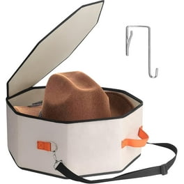 Hat Storage Box with Dustproof Lid and Clear Window Square Hat Box