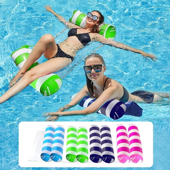 Livhil Inflatable Pool Floats for Adults 4 Pack Upgrate XL, 4-in-1 Multi-Purpose Water Hammock, Pool Rafts for Swimming Pool(4Pcs)