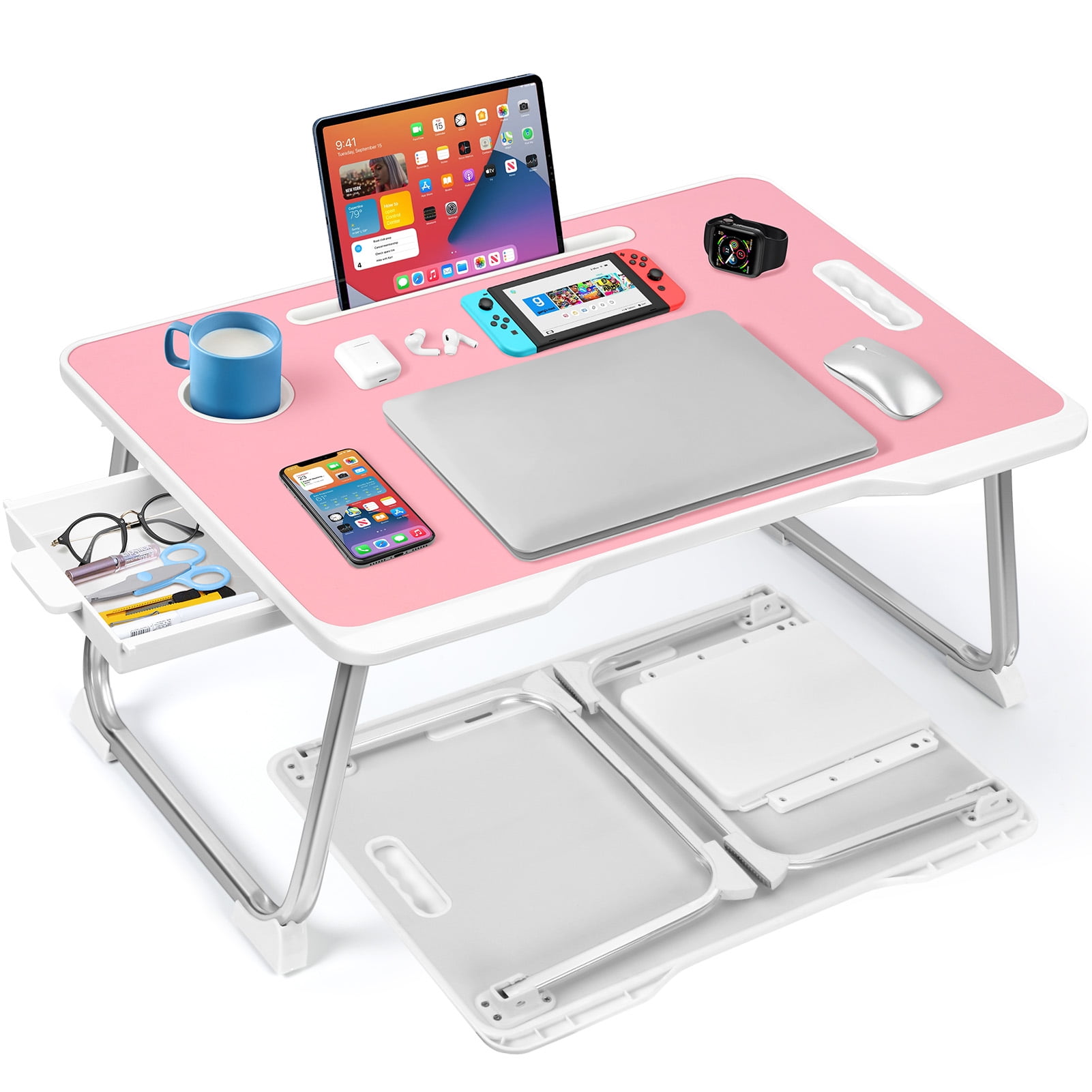 Plastic laptop table for bed discount