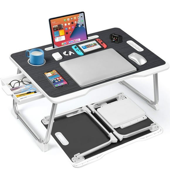 Livhil Large Lap Desk for Bed | Laptop Table, Portable Lap Desk, Home Office Room Laptop Desk for Bed Table Floor Table, Floor Desk for Adults (Black)