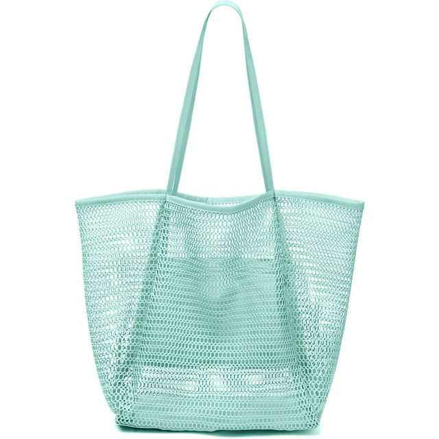 Livhil Mesh Beach Tote Large Bag 2024 Upgrade for Women with Multiple Pockets for Family Travel