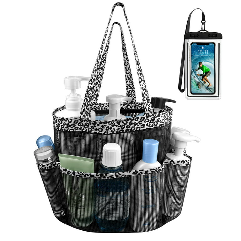 Livhil Mesh Shower Caddy Basket for College Dorm Room Essentials with 8  Storage Pockets, Hanging Portable Shower Tote Bag Toiletry Accessories for