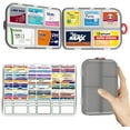 thumbnail image 1 of Livhil Daily Use Pill Organizer with Labels, Pill Box Easy to Open 10 Compartments, Portable Travel Pill Case (Grey), 1 of 8