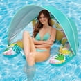 thumbnail image 1 of Livhil Pool Floats for Adults- XL Inflatable Pool Floats with Canopy, Pool Chair Lounge Float, 1 of 7