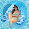 thumbnail image 1 of Livhil Pool Floats for Adults- XL Inflatable Pool Floats with Canopy, Pool Chair Lounge Float, 1 of 7