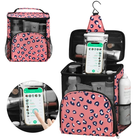 Livhil Shower Caddy for College, Hanging Shower Bag Mesh Shower Caddy Portable
