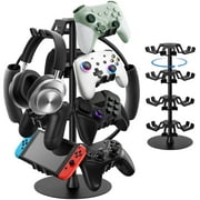 Livhil Universal Game Controller Stand, High Stability 360° Rotatable Headset and Controller Stand for Desk (4 Tiers)