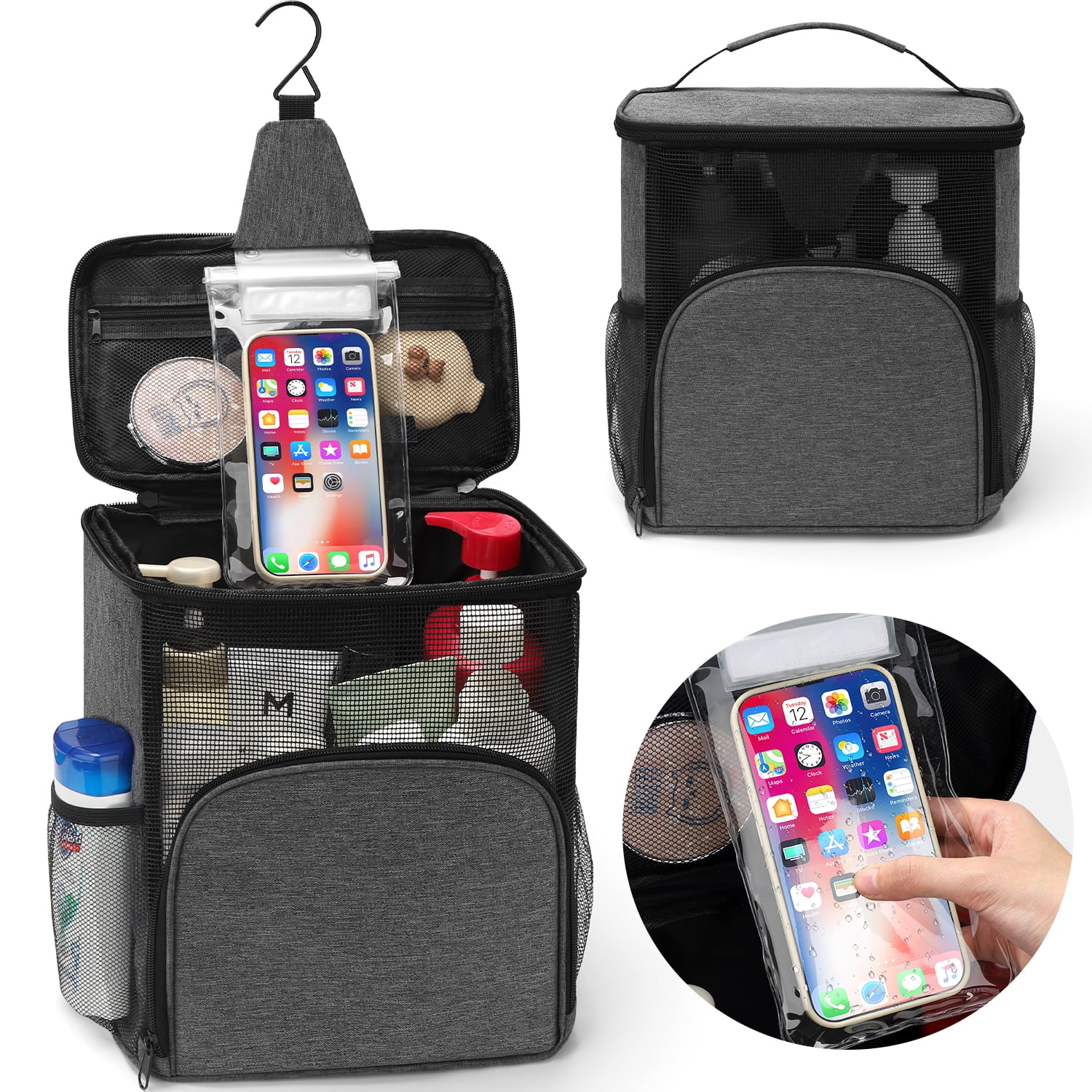 shower caddy-Phonery Aquatote ® Hanging Toiletry Bags for Travel-Getphonery