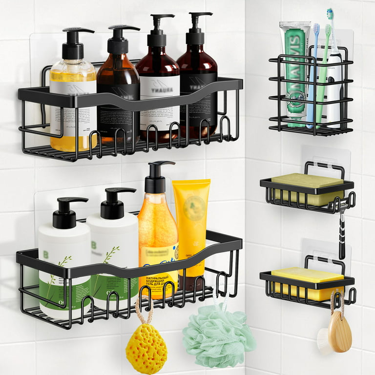 Shower Caddy 6 Pack Shower Organizer, Shower Shelves, Adhesive