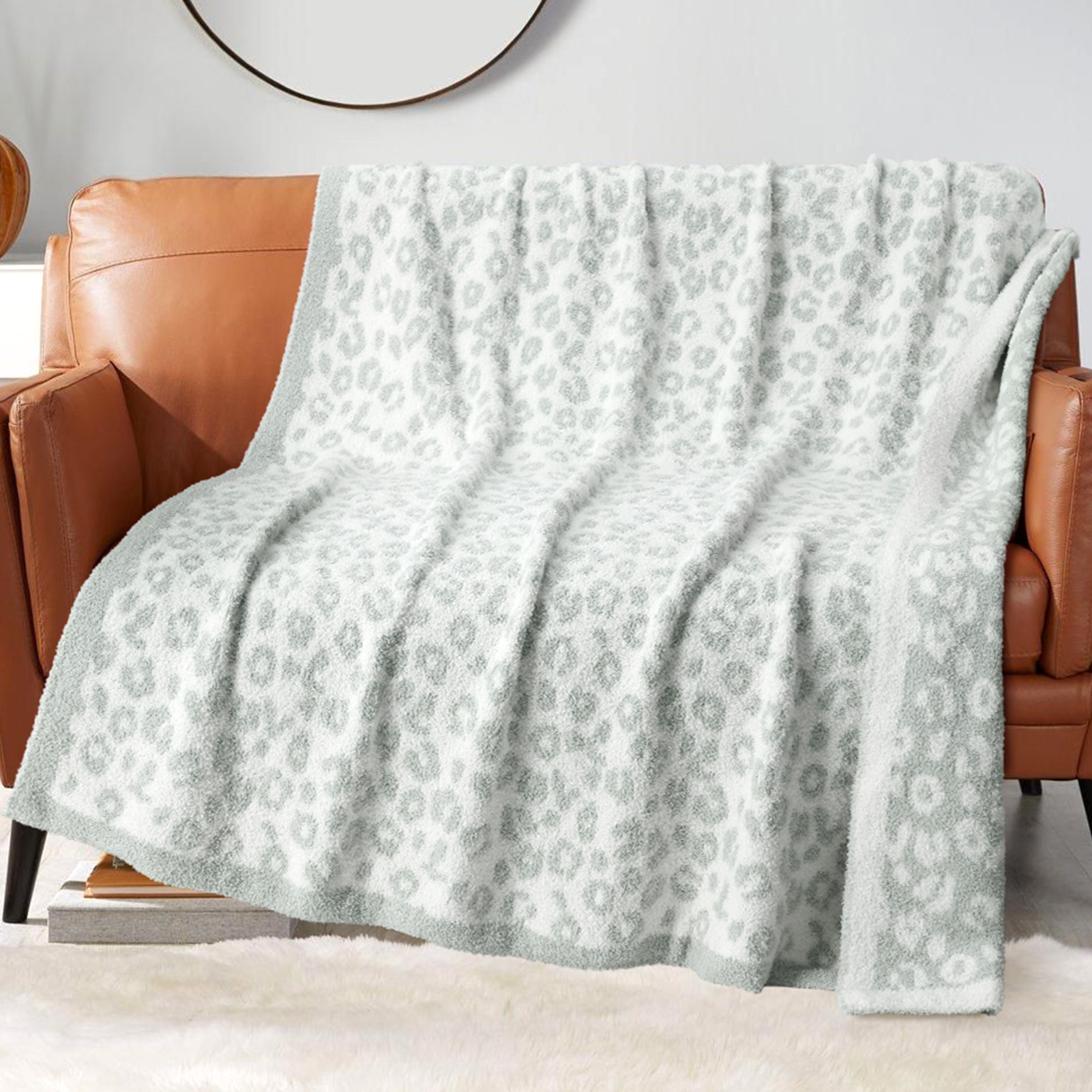 Livhil Soft Micro Leopard Blanket (50"x60")Warm Reversible Cheetah