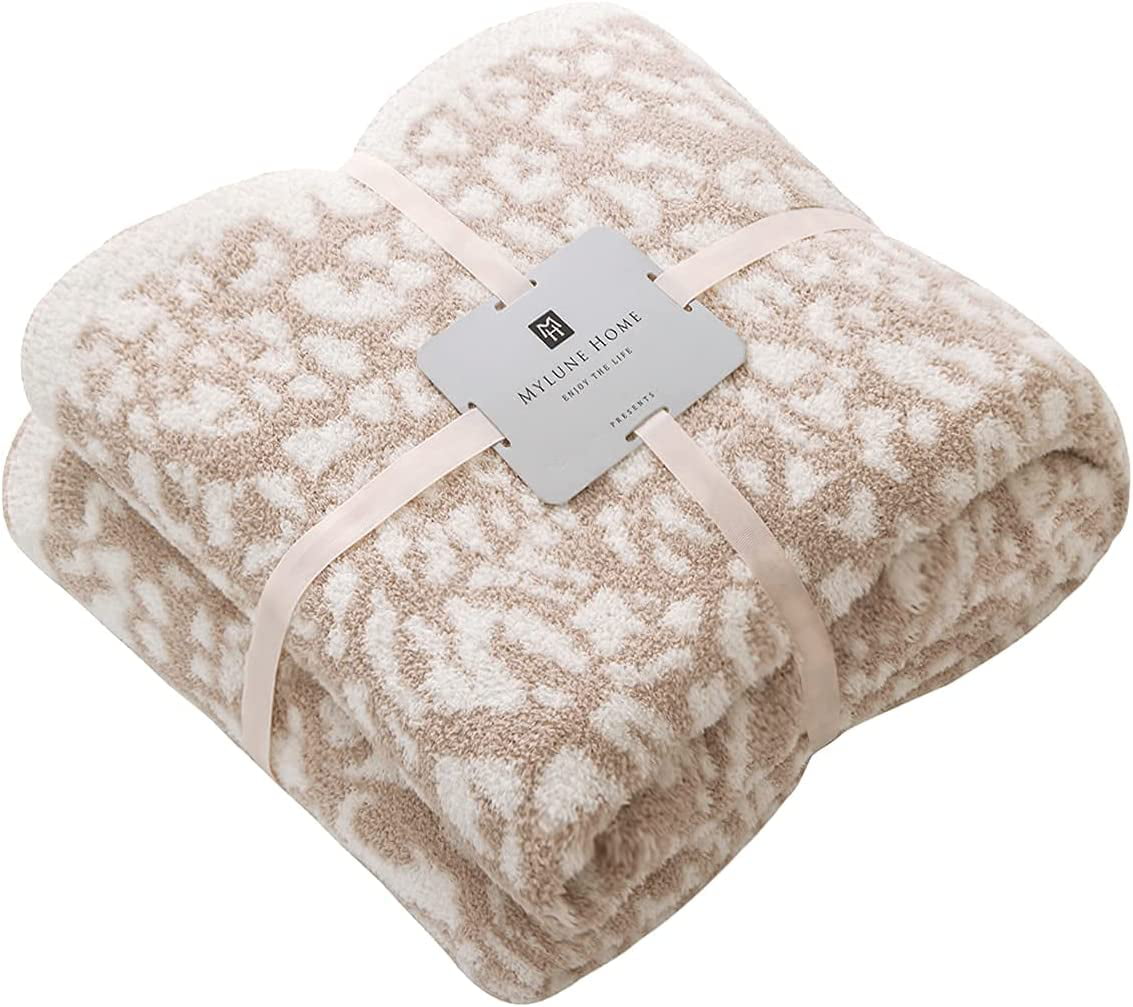 Livhil Soft Micro Leopard Blanket (50"x60")Warm Reversible Cheetah