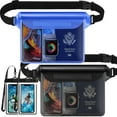 thumbnail image 1 of Livhil Waterproof Dry Bag and Waterproof Cell Phone Bag for Outdoor Water Sports, Waterproof Pouch Bag Case (2 * Phone Case(Clear) + 2 * Fanny Pack(Black+Blue)), 1 of 8