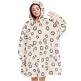 thumbnail image 1 of Livhil Wearable Blanket Hoodie Sweater, Blanket Sweatshirt with Sleeves Blanket Hoodies for Women, Plush Hoodie Blanket (Smile), 1 of 7