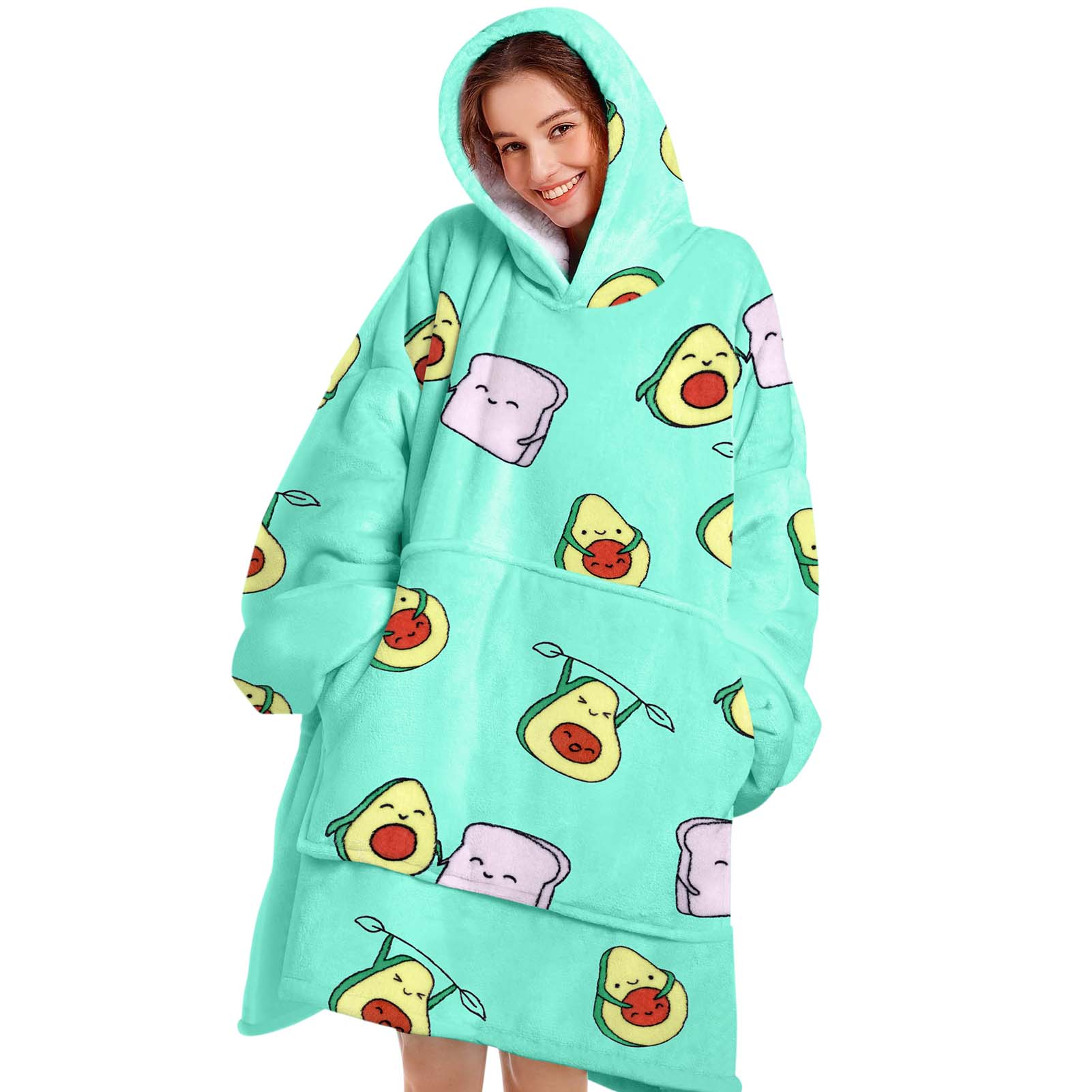 Livhil Wearable Blanket Hoodie Sweater , Oversized Blanket Hoodie with  Sleeves Sherpa Sweatshirt Blanket for Women Girls and Kids, Extremely  Fluffy, Warm, Cozy, Plush Hoodie Blanket - Walmart.com