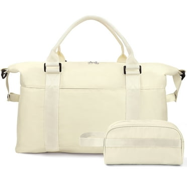 Livhil Weekenders Bags for Women, Travel Bag for Fashion, Carry on Gym Bag, Waterproof, Beige