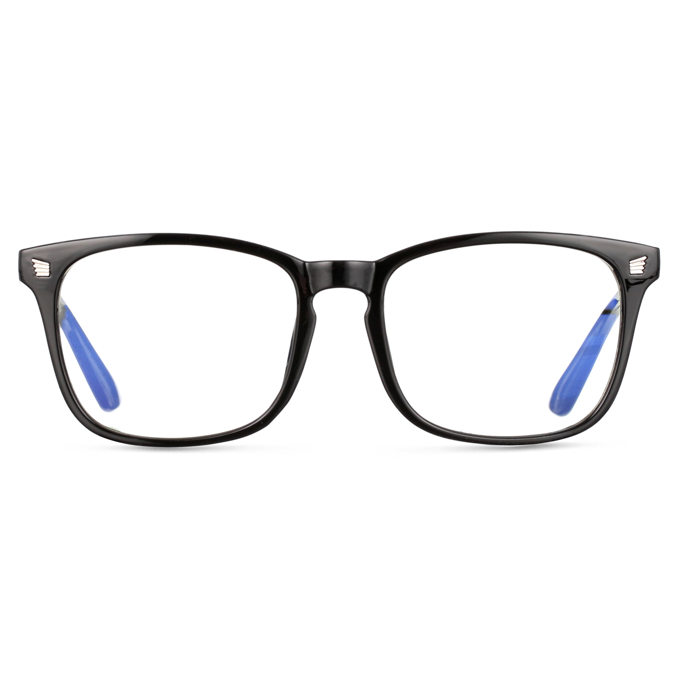 livho 2 Pack Blue Light Blocking Glasses, Computer Reading/Gaming/TV/Phones  Glasses for Women Men,Anti Eyestrain & UV Glare (Light Black+Clear)