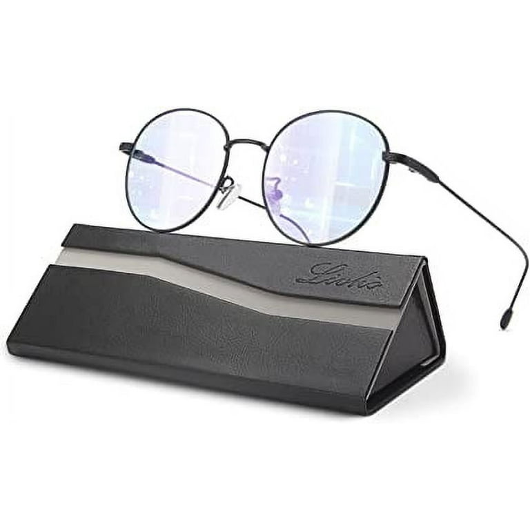 Livho Blue Light Blocking Glasses, Retro Round Fake Eyeglasses