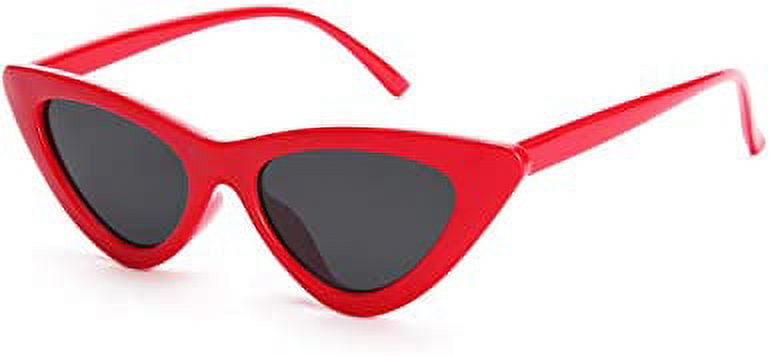 Women Clout Goggles Plastic Frame Vintage Narrow Cat Eye Sunglasses Amazon.com: SOJOS Retro Vintage Narrow Cat Eye Sunglasses  main image 4