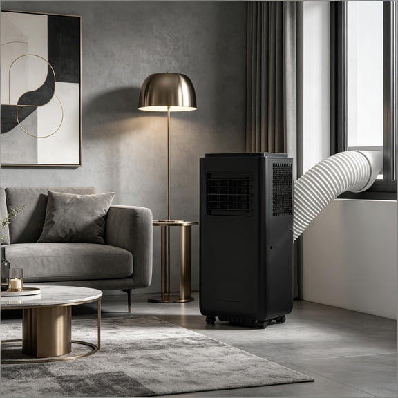 LiviNest 10000 BTU Portable Air Conditioner with Dehumidifier 50 Pint, 5-in-1 Modes for Living Room Bedroom, No-Drill Sliding Window Kit, Remote Control