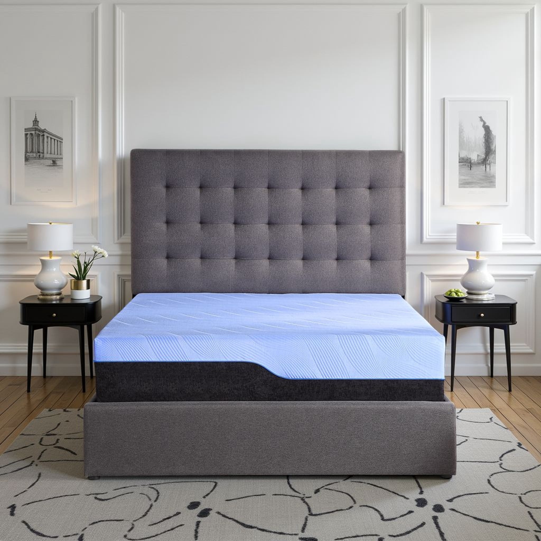LiviNest 12 Inch Hybrid Cooling Mattress: 6-Layer GelCare Memory Foam & Coil Support - Medium Firm Full Size Bed for Hot Sleepers & Side Sleepers with Motion Isolation & Temperature Regulation