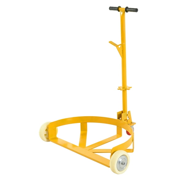 LiviNest 1200lbs Steel Drum Dolly: Move 55-Gallon Drums Solo & Safely - Low-Profile 0.5" Cradle & 3-Wheel Design for Industrial Handling - 1-Person Loading for Warehouse & Workshop