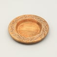 thumbnail image 1 of LiviNest 13 Inch Wooden Charger Plate: Handcrafted Floral Carved Decorative Tray for Dining & Home Decor - Unique Natural Wood Grain Design for Adults & Family Gatherings, 1 of 6