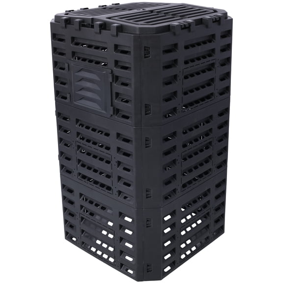 LiviNest 132 Gallon Aerating Compost Bin, Recycled Plastic Outdoor Composter with Easy Assembly, Lightweight Design for Backyard Soil Enrichment