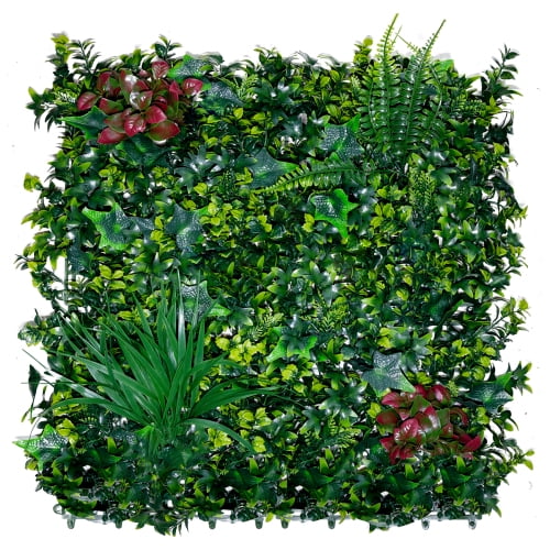 LiviNest 20 Pack Artificial Boxwood Panels, UV Resistant Waterproof Faux Grass Wall, 20x20 Inch Interlocking Plant Wall for Outdoor Indoor Garden Backyard Privacy Screen Decor
