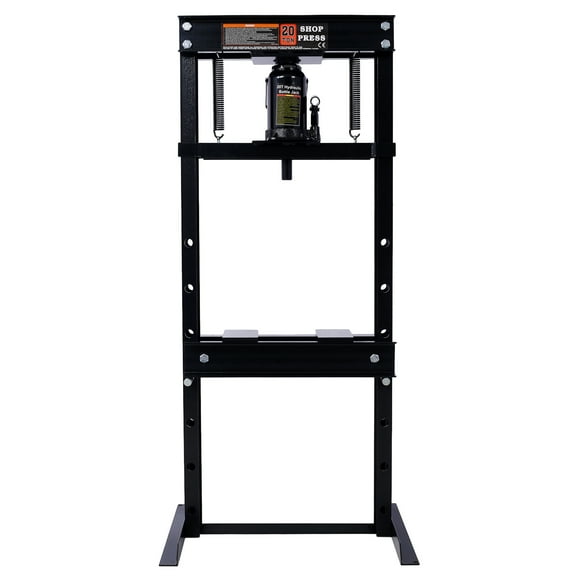 LiviNest 20-Ton Hydraulic Shop Press for Metal Work: 40,000lb Force to Bend Straighten & Press - Install Bearings U-Joints Ball Joints - Solid Steel Frame with Safety Valve for Garage & Workshop