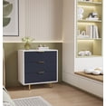 thumbnail image 1 of LiviNest 3 Drawer Dresser: Modern Fluted Storage Cabinet with Wide Top & Deep Drawers - Wooden Bedroom Chest for Home Office & Living Room Organization, 1 of 6