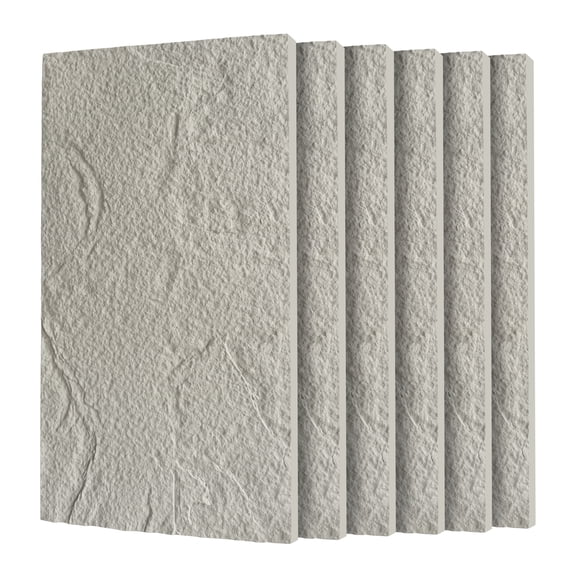 LiviNest 3D Stone Wall Panels for Interior Decor: 6-Pack PU Wainscoting - 95% Realistic Stone Look at 10% Cost - 2-Hour DIY Wall Makeover for TV Wall & Living Room