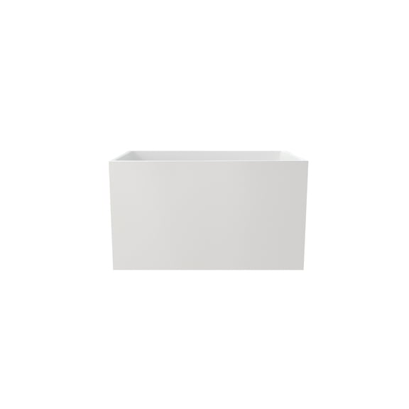 LiviNest 43" Acrylic Freestanding Bathtub with Built-in Seat, Modern White Soaker Tub for Small Bathroom, Lightweight Easy Install Bathtub for Compact Spaces