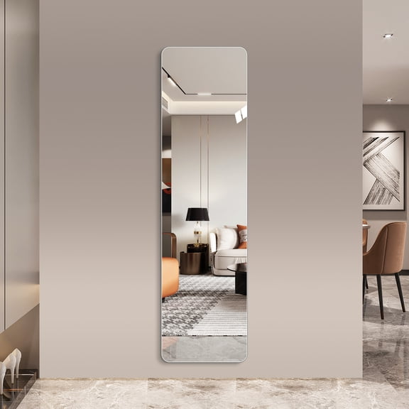 LiviNest 5mm HD Full Body Mirror: 56x15 Inch Wall Mirror - Clear Reflection for Living Room Bedroom & Cloakroom - Safe Shatter-Resistant Glass & Rounded Corners