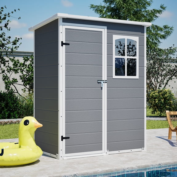 LiviNest 5x3ft Outdoor Storage Shed: 365-Day Weatherproof Protection for Garden Tools & Patio Items - 90-Minute Assembly with Included Tools - Secure Lockable Design for Small Backyards