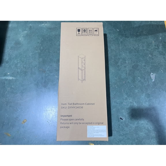 LiviNest Slim Tall Storage Cabinet for Small Spaces: 67" High & 14" Wide Vertical Storage Solution - 3 Adjustable Shelves with 9 Height Options & Built-in Safety for Bathroom Kitchen Living Room