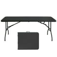 thumbnail image 1 of LiviNest 6ft Heavy Duty Folding Table: 10-Second Setup Portable Table - 72.8 x 30 Inch Large Surface for Camping Picnics Parties - High Load Bearing & Compact Storage Black, 1 of 6