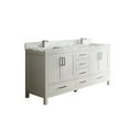 thumbnail image 1 of LiviNest 71" Double Sink Bathroom Vanity: Modern White Vanity Cabinet with Soft-Close Drawers & Water-Resistant Finish - Free-Standing Bathroom Storage Solution for Hotel Renovation & Guest Room Effi, 1 of 5