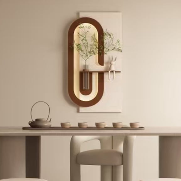 LiviNest Adjustable LED Wall Decor with Glass Vase & Shelf: 3D Art Sculpture for Living Room & Bedroom - Remote Control Light, Simulated Plants for Home Decoration
**:**
1. wall decor
2. wall