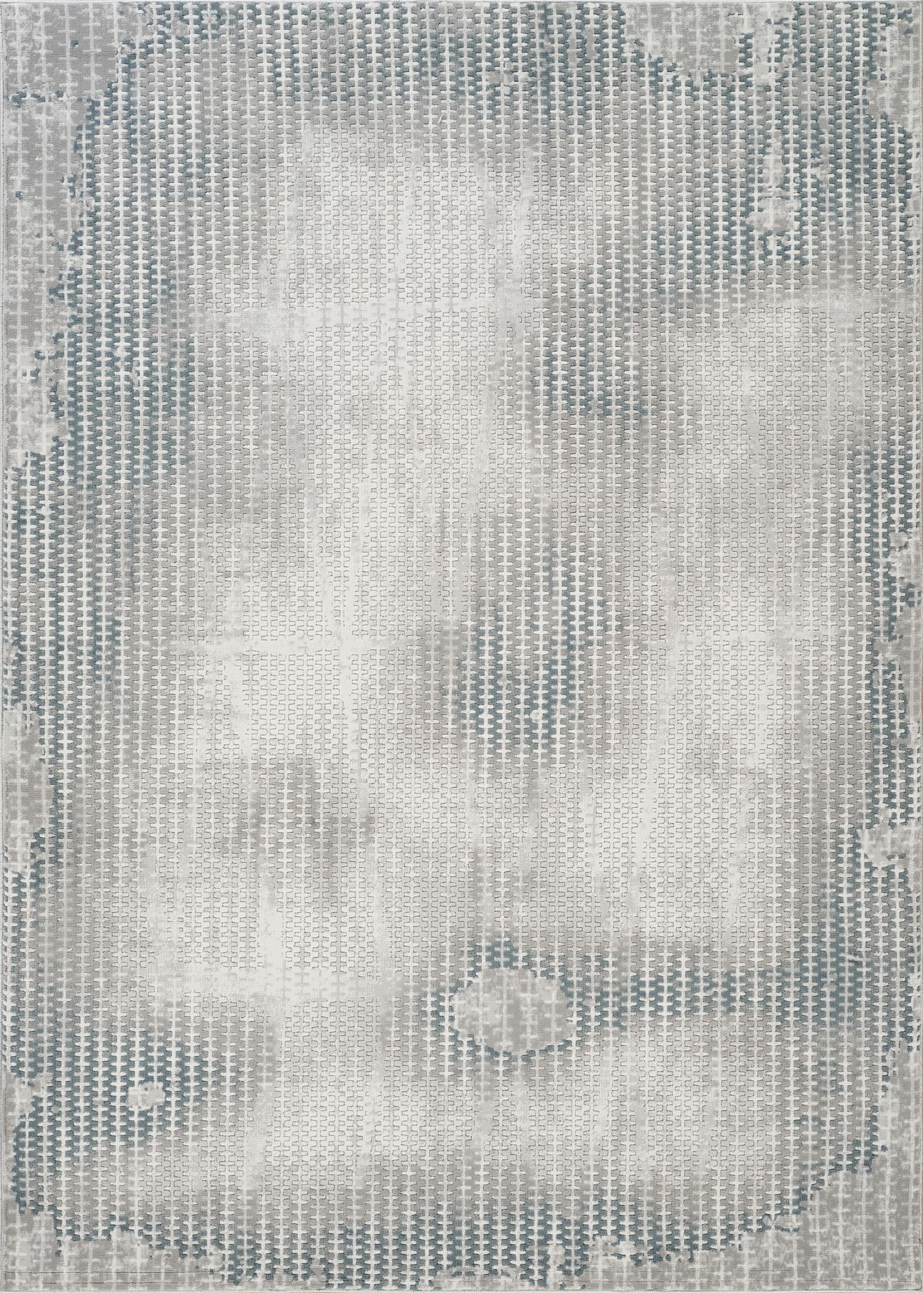 LiviNest Geometric Area Rug: Large Modern Gray Abstract Carpet for Living Room & Home Office - Soft Polyester 7'10"x10'6" Indoor Floor Mat with Low Pile & Easy Care