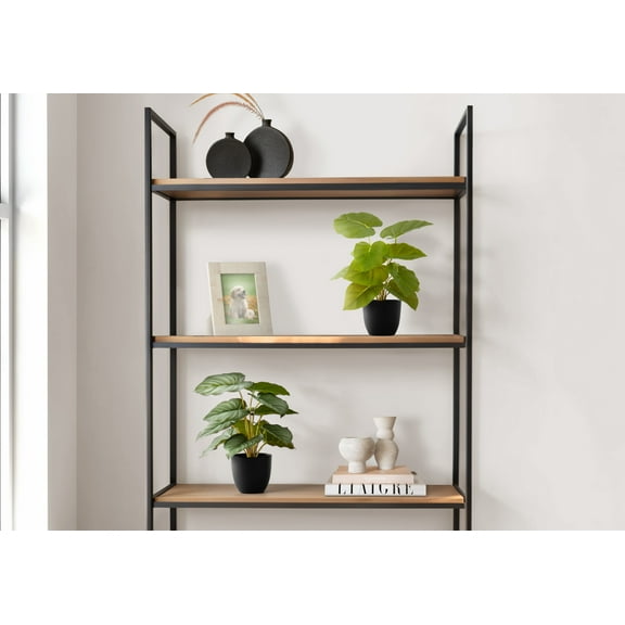 LiviNest Artificial Table Plant Set of 2: 13" Tall Epipremnum - Zero Care Greenery for Small Apartments & Office Desks - Adjustable Green Leaves in Black Pots