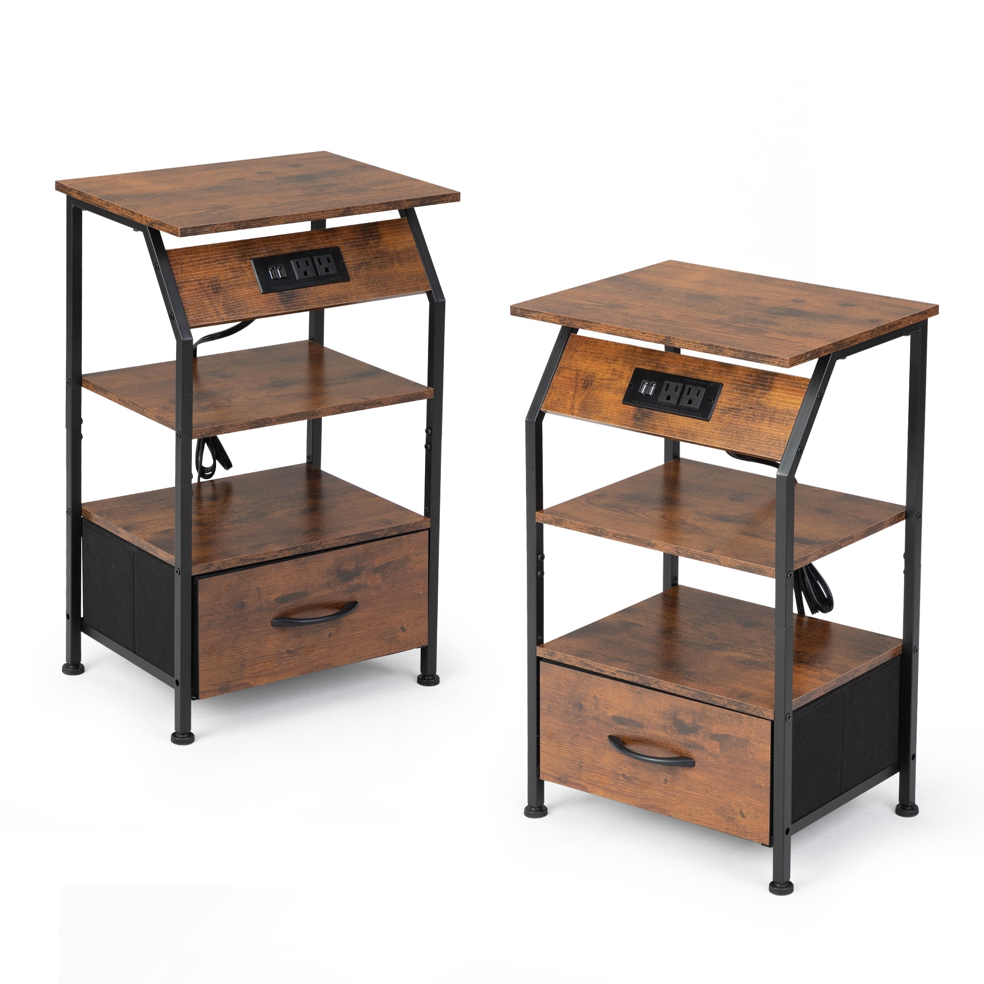 Fresh Look at Livinest Bedside Table With Charging Station Small Apartment