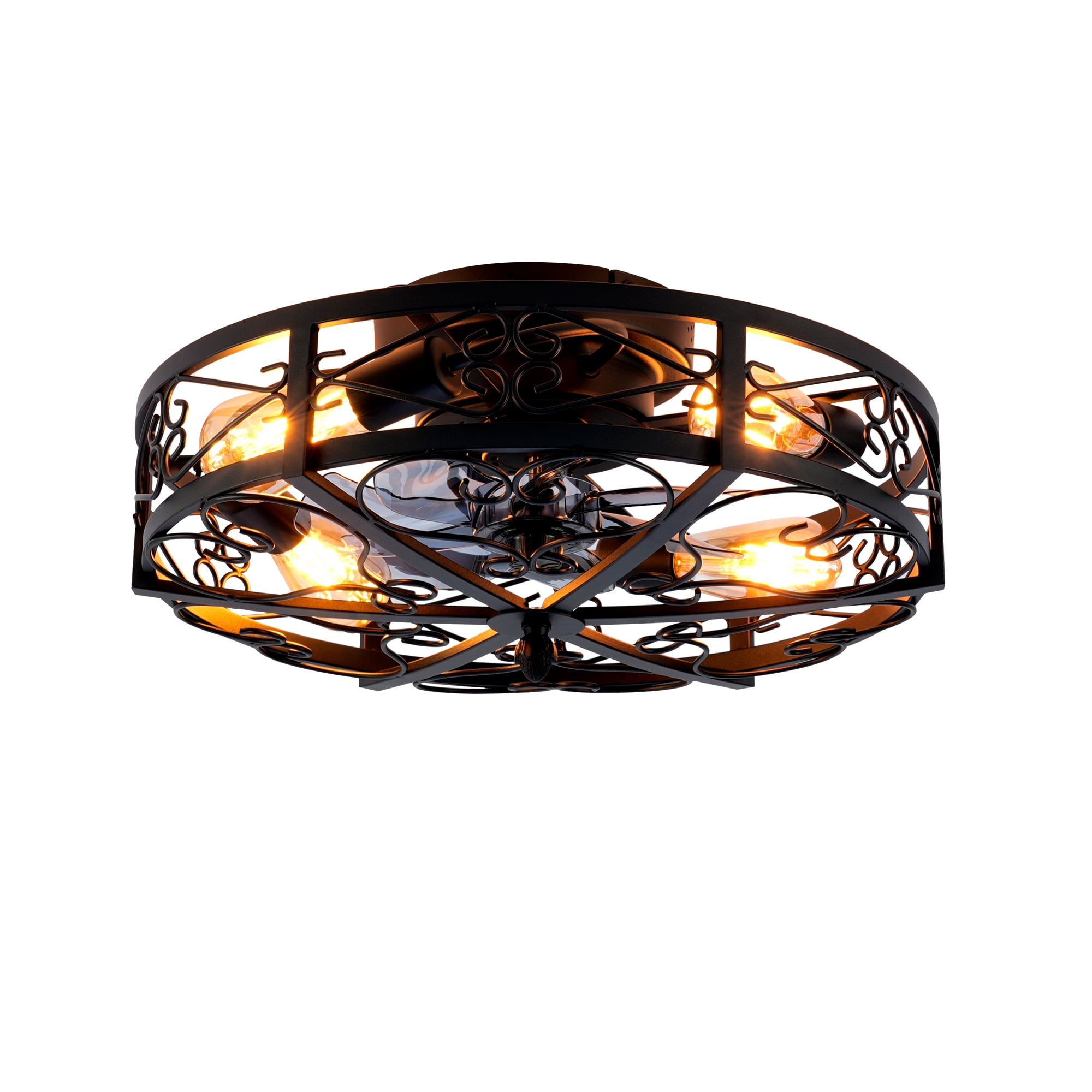 Curated visual reference: Livinest Ceiling Fan Light Industrial Style Wrought Iron Craftsmanship Photo Inspiration