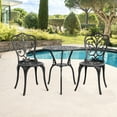 thumbnail image 1 of LiviNest Compact Patio Bistro Set: 3-Piece Cast Aluminum Outdoor Furniture - Fits 3ft x 3ft Corner for Small Balcony & Patio - Rust-Resistant & Low-Maintenance for 5+ Years, 1 of 6