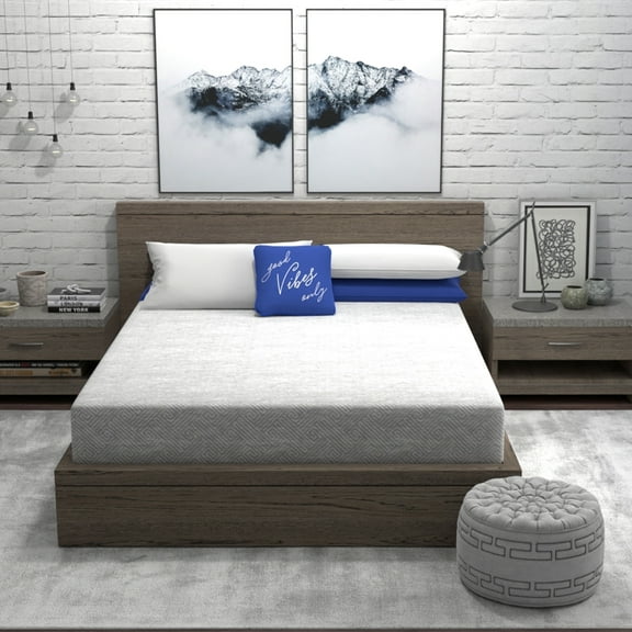 LiviNest Compact Queen Mattress: 25% Smaller Box for Easy Lift - 8" Gel Memory Foam Medium Firm Support - Cooler Sleep for Apartments & Guest Rooms - Pressure Relief for Back & Shoulders