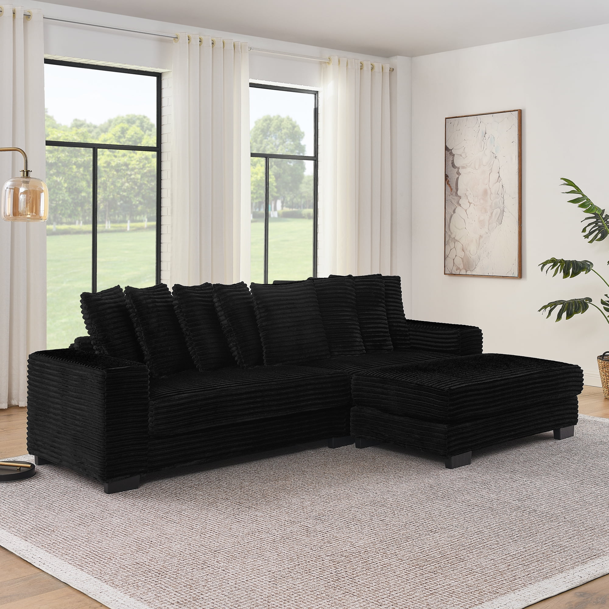 Photo inspiration: Gallery Detail: Livinest Corduroy L Shaped Sectional Sofa Modular Convertible Design